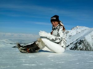Солистка Чи-Ли покаталась на лыжах