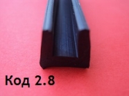 Шнур резиновый П образный 5 мм