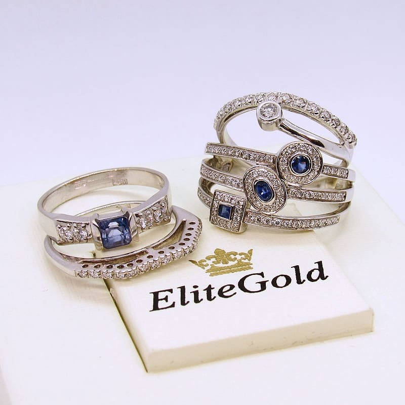 кольца с сапфирами от elitegold